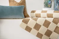 Checka White 2x7 Runner