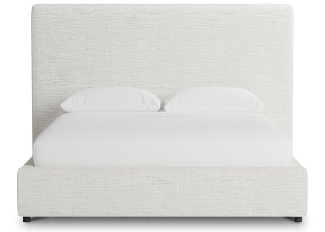 Grayton Maguire Ivory 54" Upholstered Platform Bed