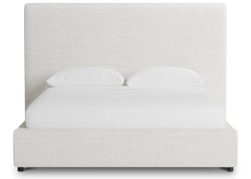 Grayton Maguire Ivory 54" Upholstered Platform Bed
