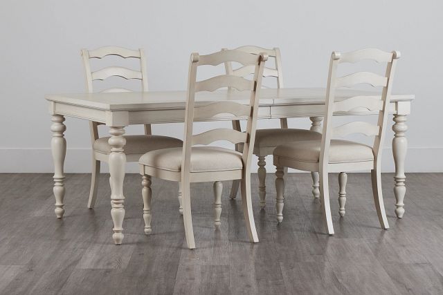 Savannah Ivory Rect Table & 4 Chairs