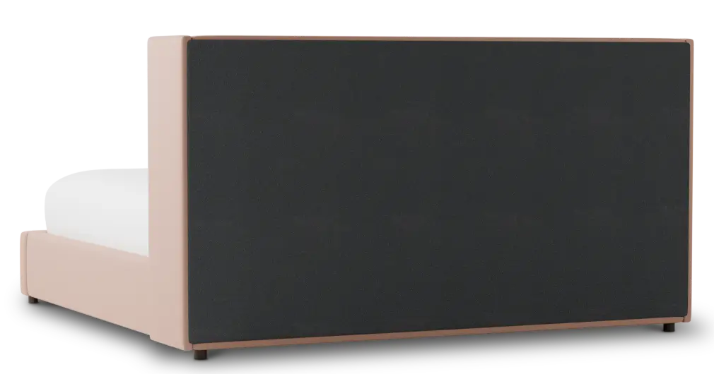 Captiva Joya Light Pink 48" Upholstered Shelter Bed Captiva Joya Light Pink 48" Upholstered Shelter Bed