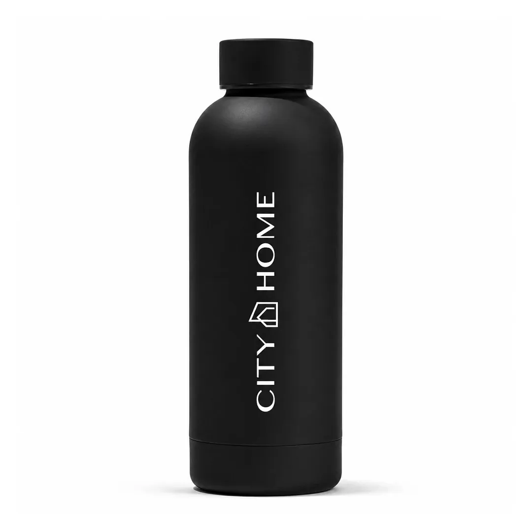 CITY HOME Black 17 Oz. Water Bottle
