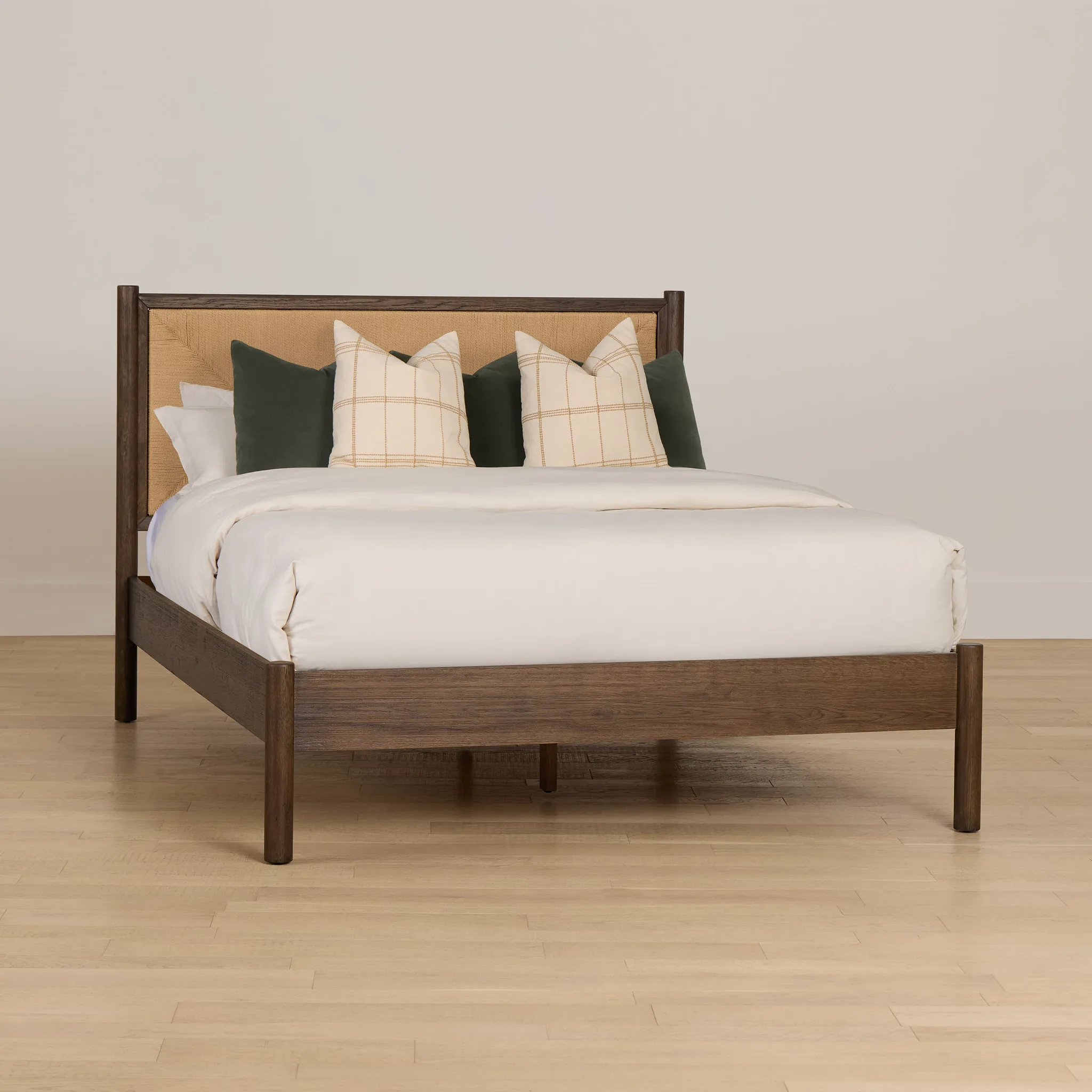 Santorini Dark Tone Woven Panel Bed