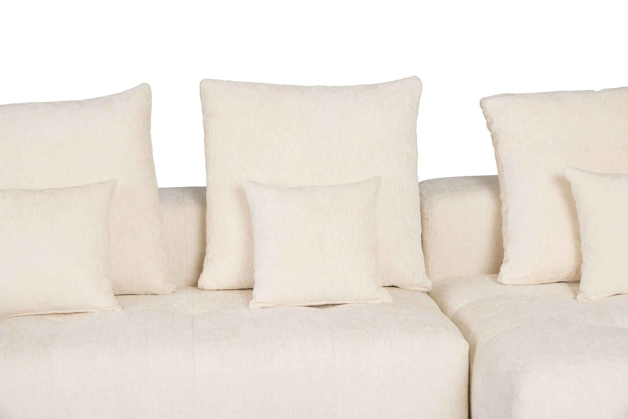 Skylar White Fabric Right Chaise Sectional