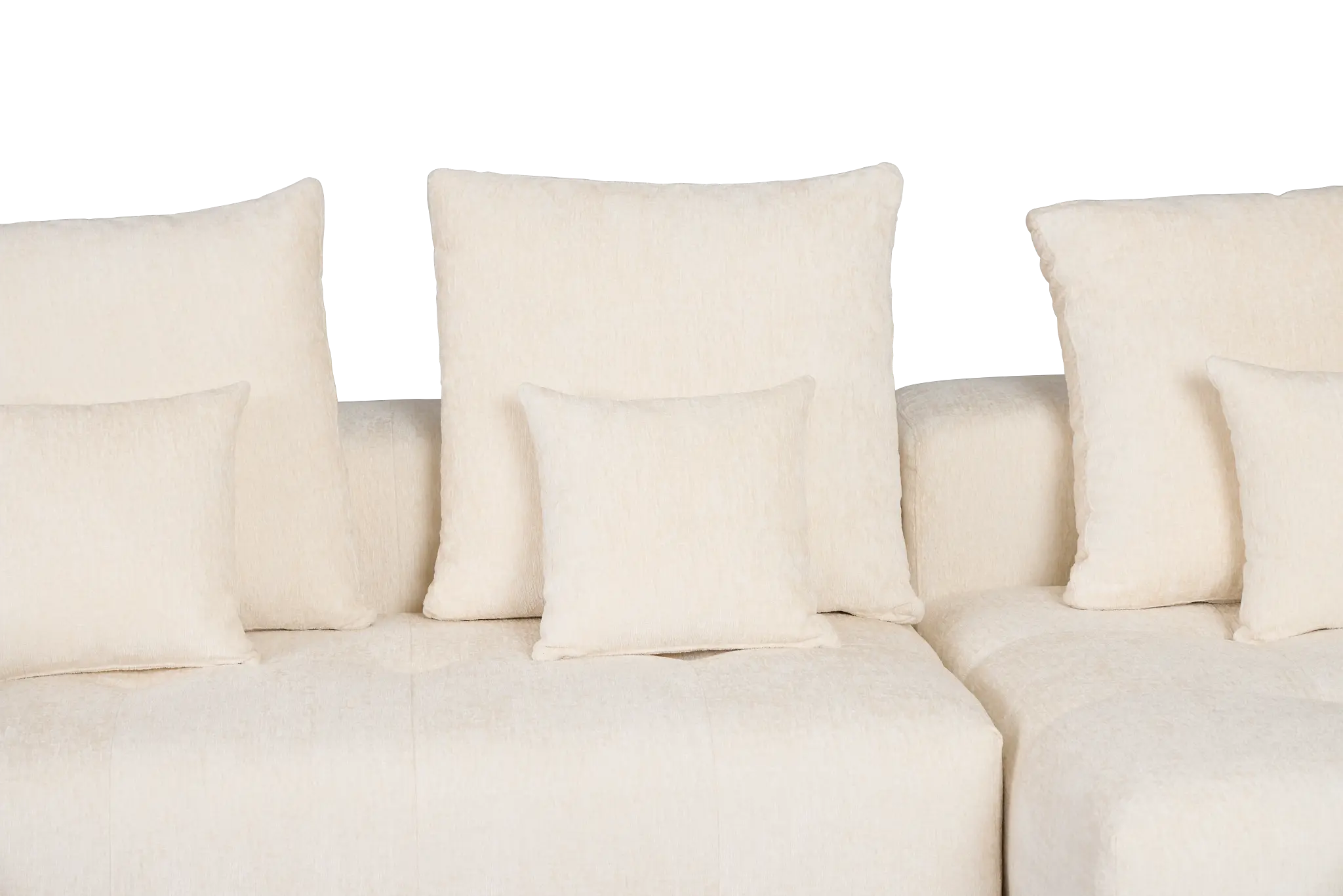 Skylar White Fabric Right Chaise Sectional Skylar White Fabric Right Chaise Sectional