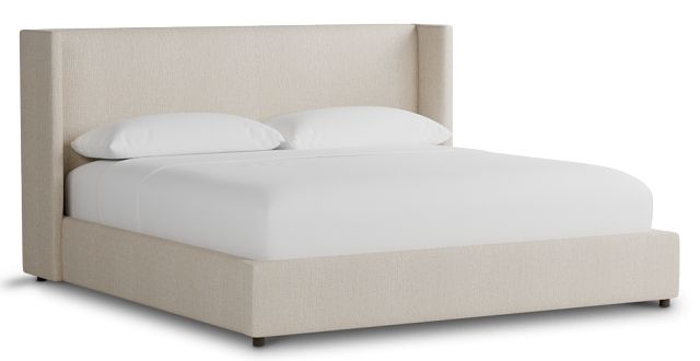 Captiva Revenue Beige 48" Upholstered Shelter Bed