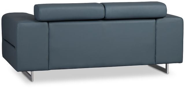 Drew Dark Blue Micro Loveseat