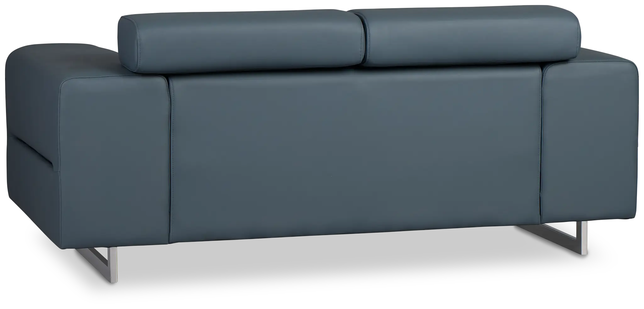 Drew Dark Blue Micro Loveseat Drew Dark Blue Micro Loveseat