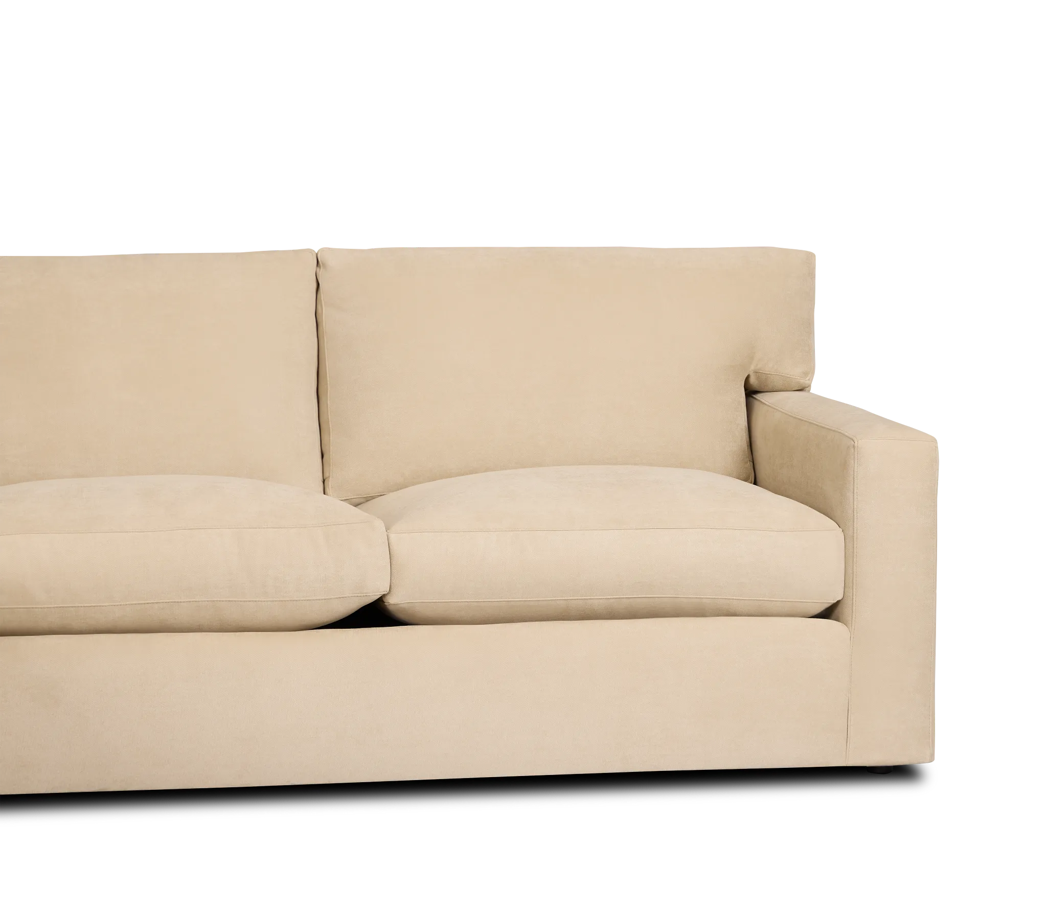 Hudson Beige Fabric Large Two-arm Sectional