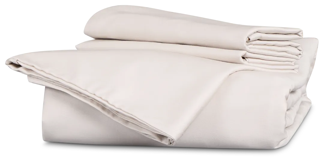 Rest & Renew Cotton Sateen Beige 300 Thread Duvet Set