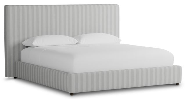 Grayton Sea Lane Light Gray 54" Upholstered Platform Bed