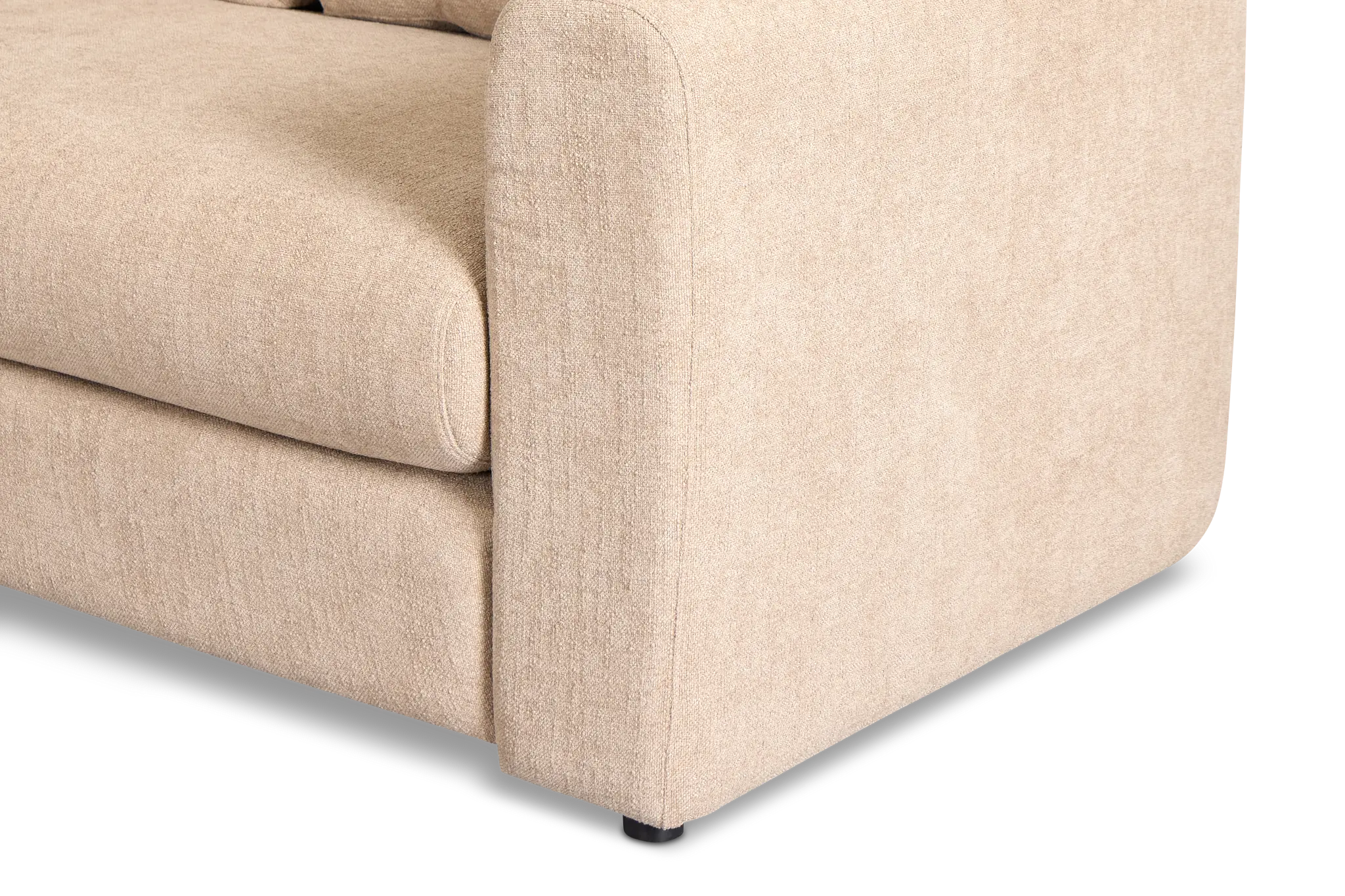 Alma Taupe Fabric Small 2-arm Wedge Sectional Alma Taupe Fabric Small 2-arm Wedge Sectional