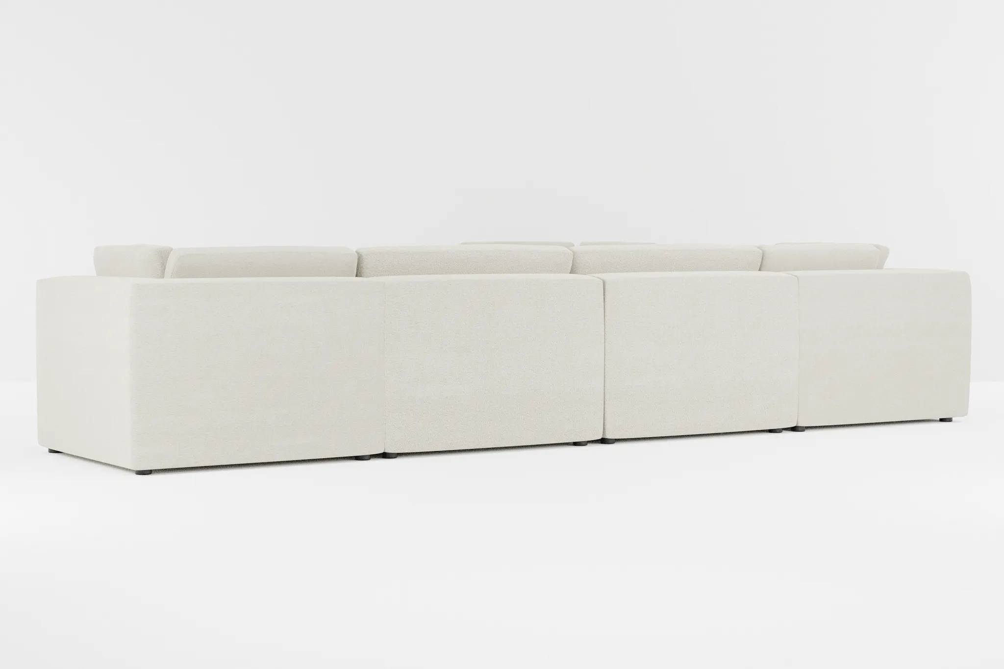Destin Elite Ivory Fabric 6-piece Modular Sectional
