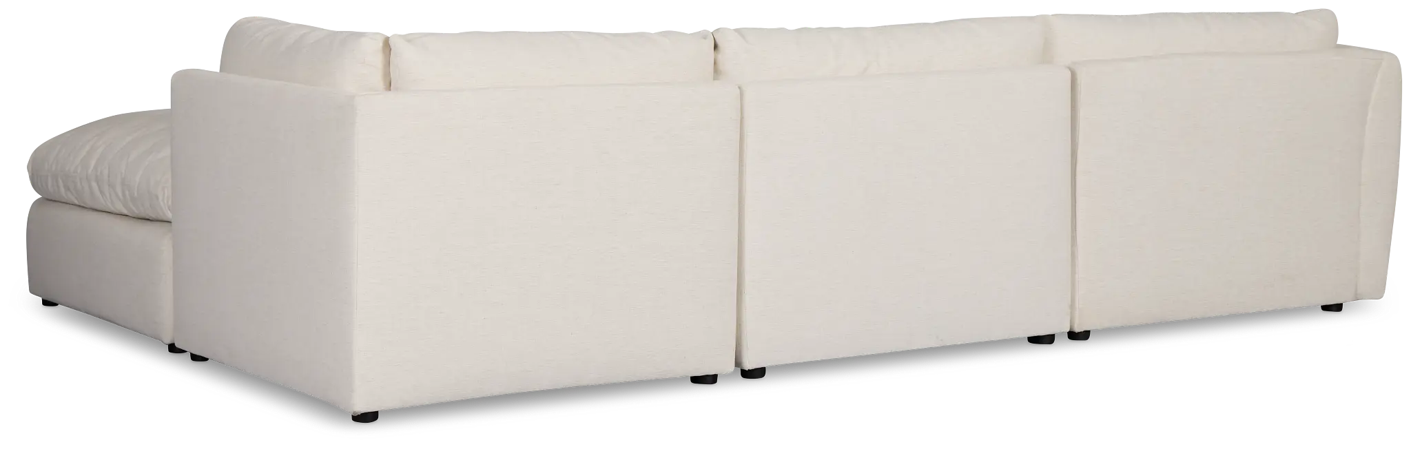 Serena White Fabric 4-piece Left Facing Bumper Sectional Serena White Fabric 4-piece Left Facing Bumper Sectional