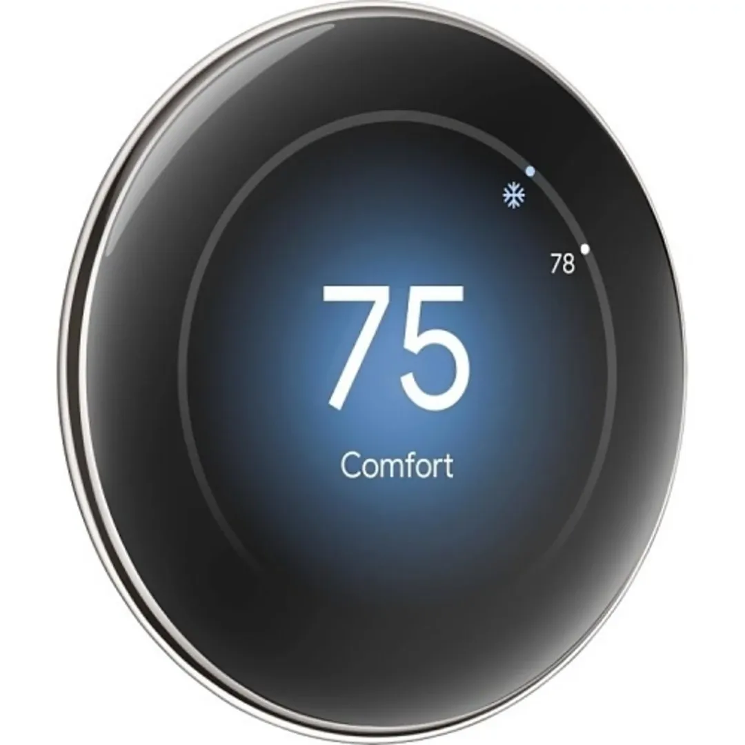 Google Nest Learning & Nest Temperature Sensor Silver Smart Thermostats