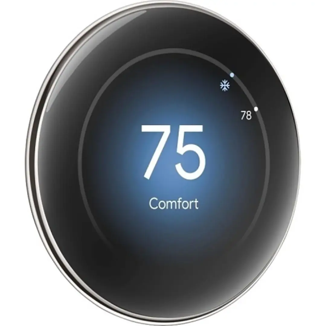 Google Nest Learning & Nest Temperature Sensor Silver Smart Thermostats Google Nest Learning & Nest Temperature Sensor Silver Smart Thermostats
