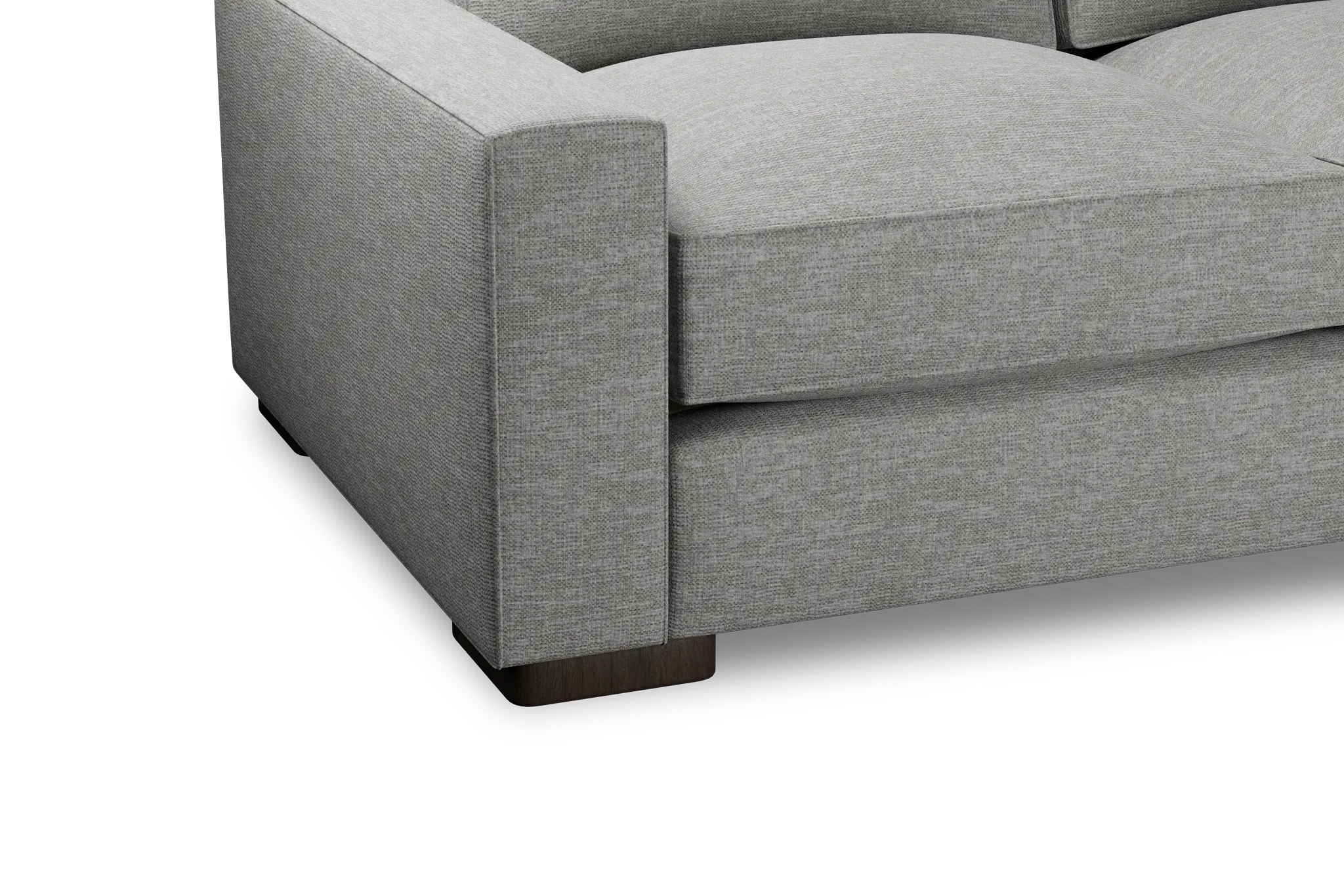 Edgewater Victory Gray Small Two-arm Sectional