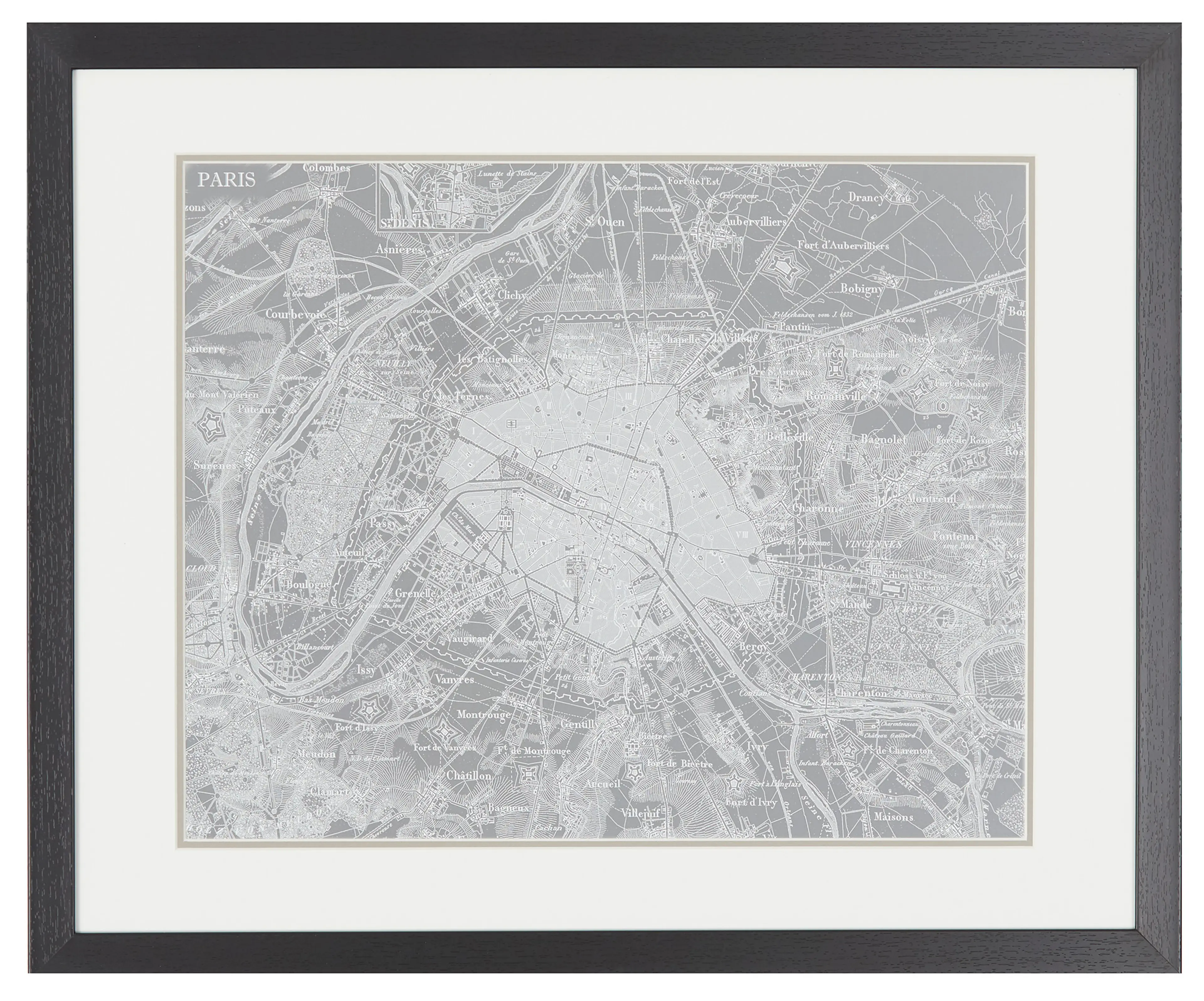 Atlas Gray Framed Wall Art Atlas Gray Framed Wall Art