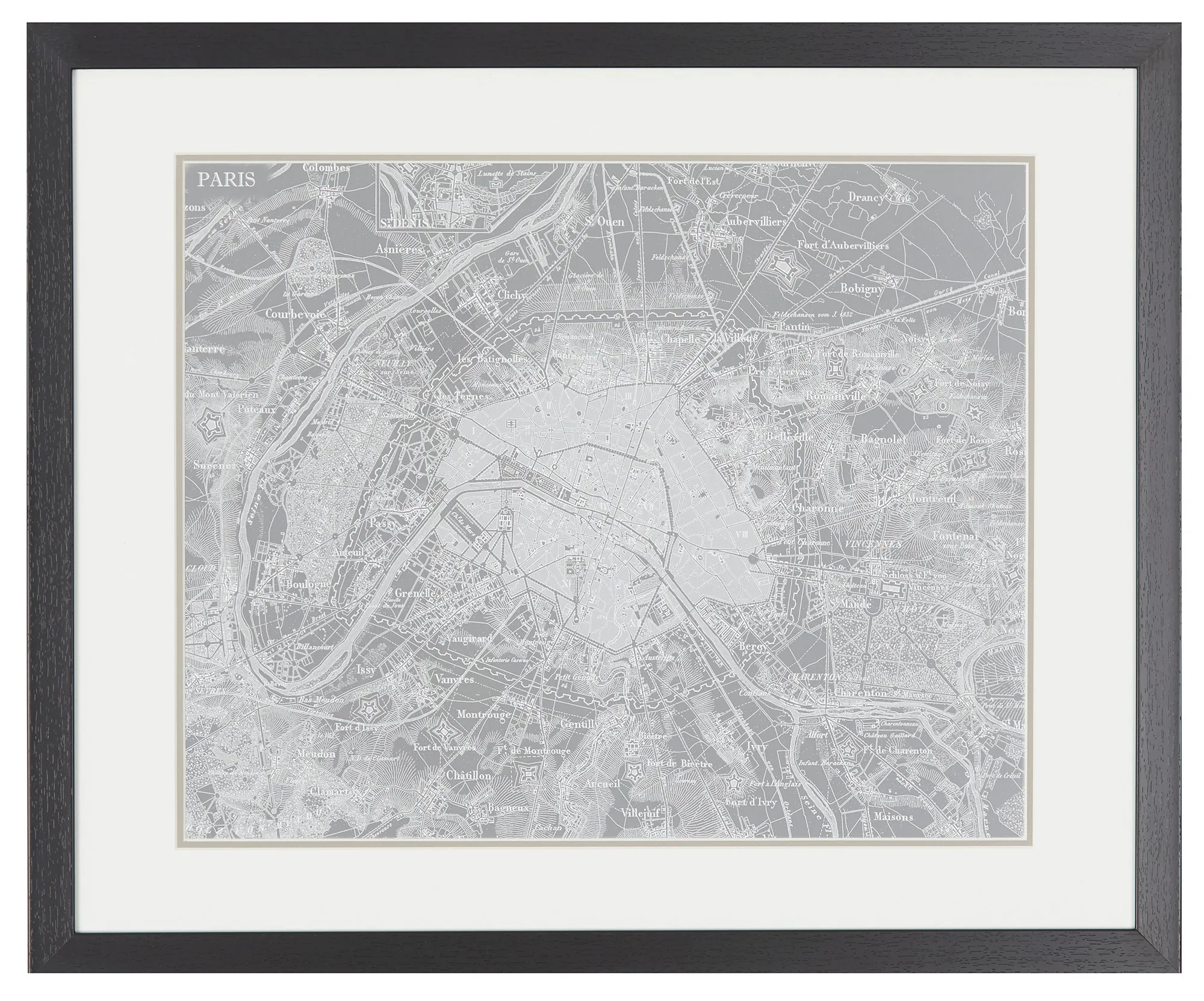 Atlas Gray Framed Wall Art