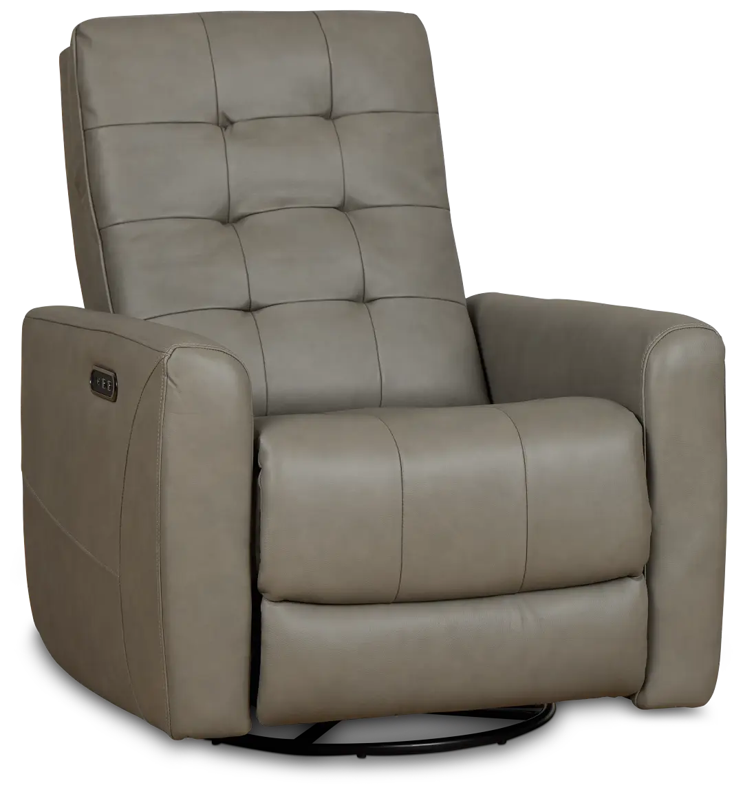 Izzy Light Gray Lthr/vinyl Power Swivel Glider Recliner Izzy Light Gray Lthr/vinyl Power Swivel Glider Recliner