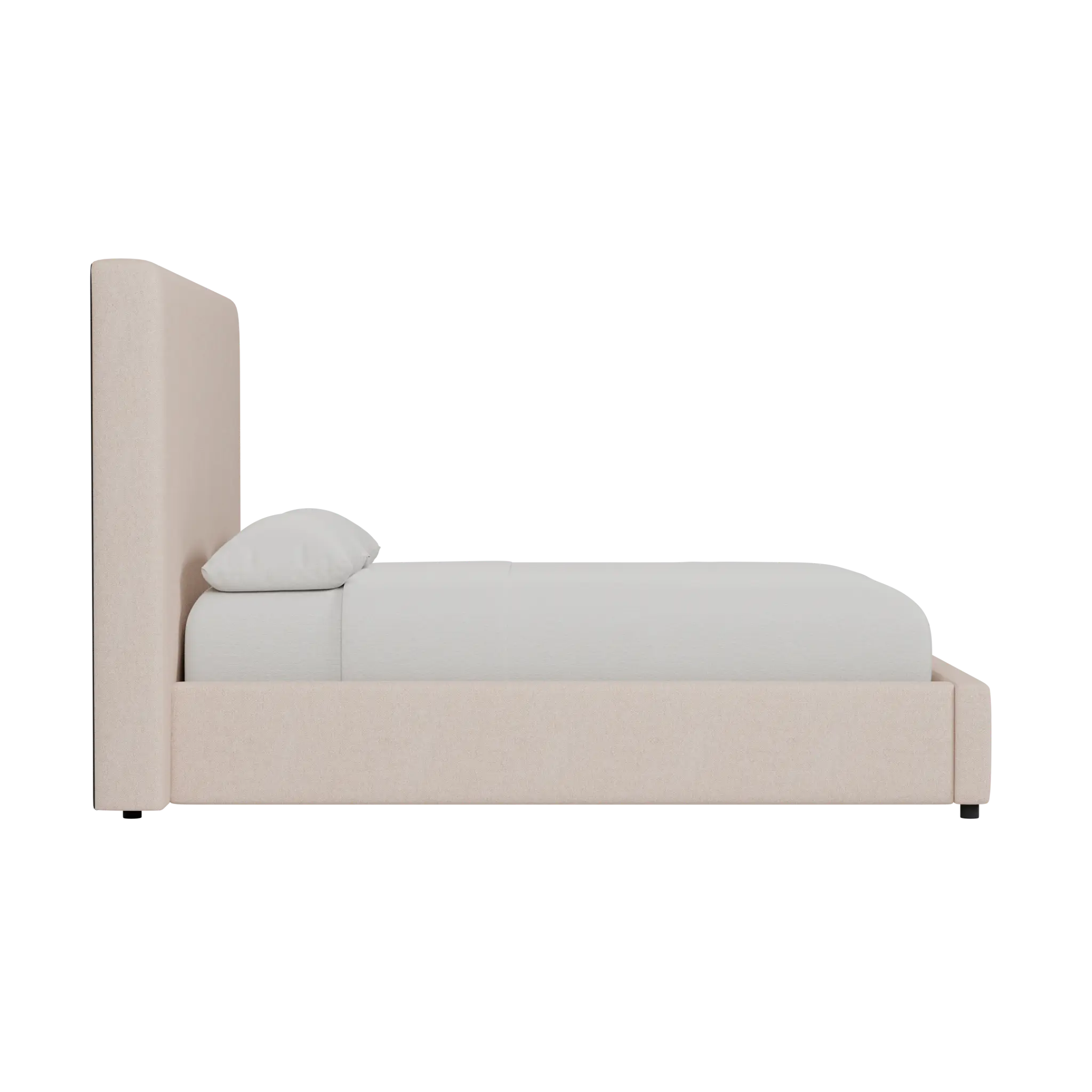 Grayton Elite Light Taupe 54" Upholstered Platform Bed Grayton Elite Light Taupe 54" Upholstered Platform Bed