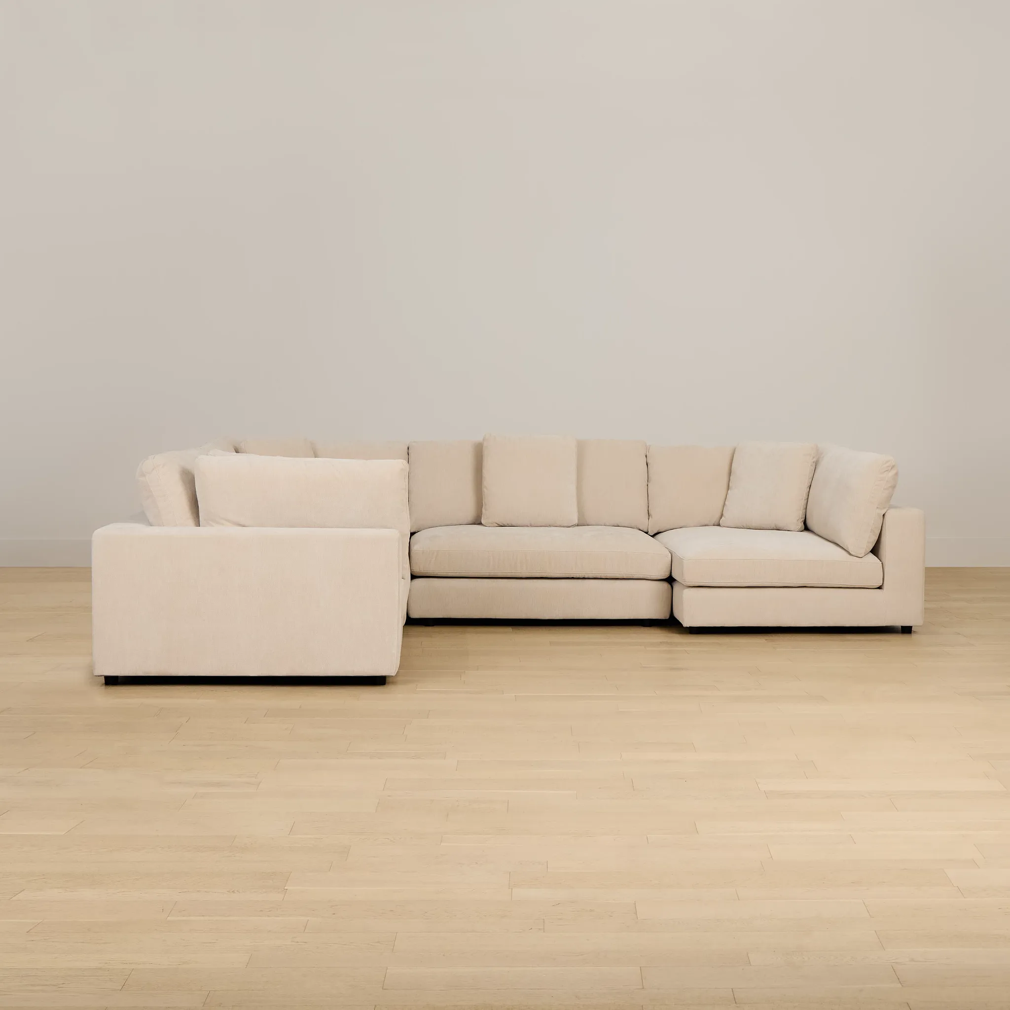 Lounge Light Beige Fabric Medium Right Chaise Sectional