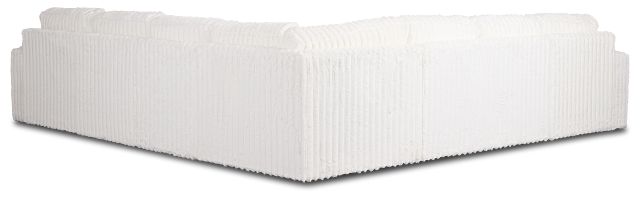 Teddy White Fabric Large Left Chaise Sectional