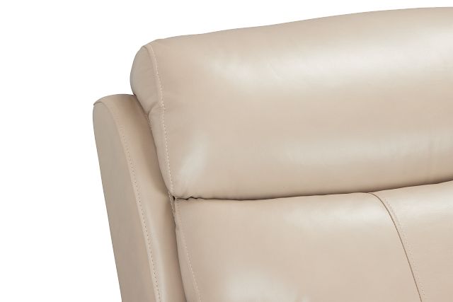 Graham Light Beige Lthr/vinyl Power Reclining Sofa