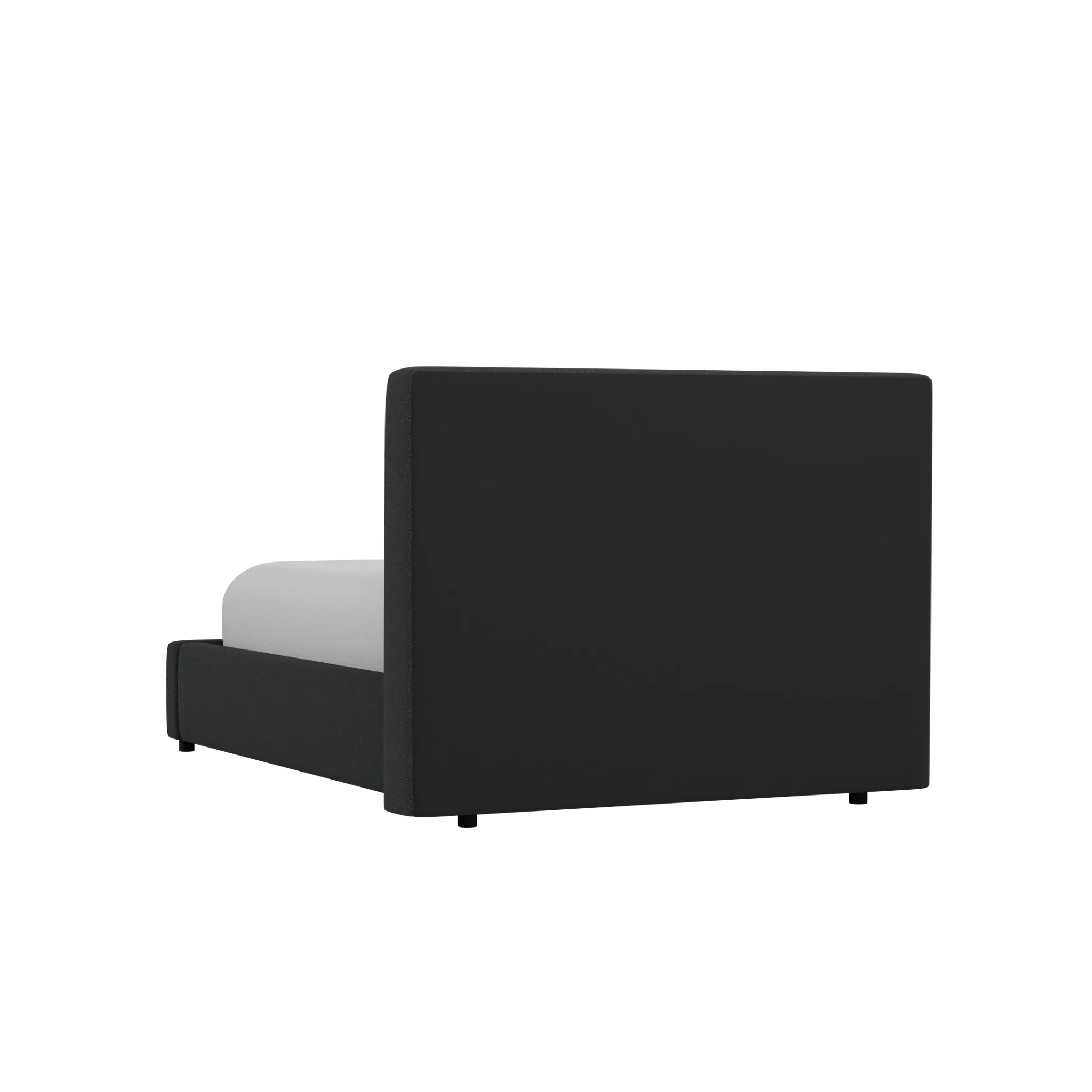 Grayton Elite Black 44" Upholstered Platform Bed