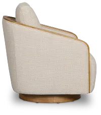 Campbell Gray Fabric Swivel Accent Chair