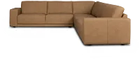 Kellan Light Brown Leather Medium Two-arm Sectional