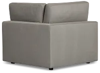 Grant Light Gray Fabric Corner Chair