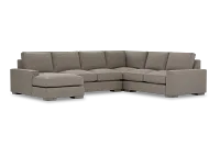 Edgewater Elite Brown Medium Left Chaise Sectional