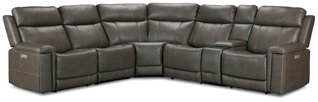 Jayden Gray Micro Medium Triple Power 2-arm Sectional