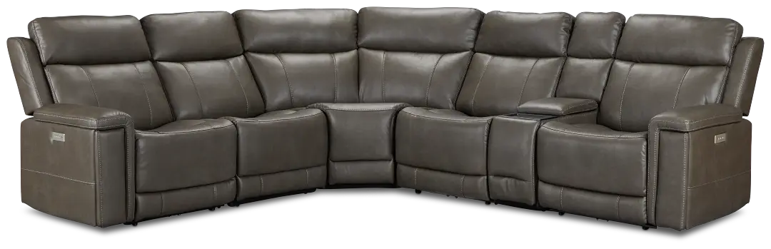 Jayden Gray Micro Medium Triple Power 2-arm Sectional Jayden Gray Micro Medium Triple Power 2-arm Sectional