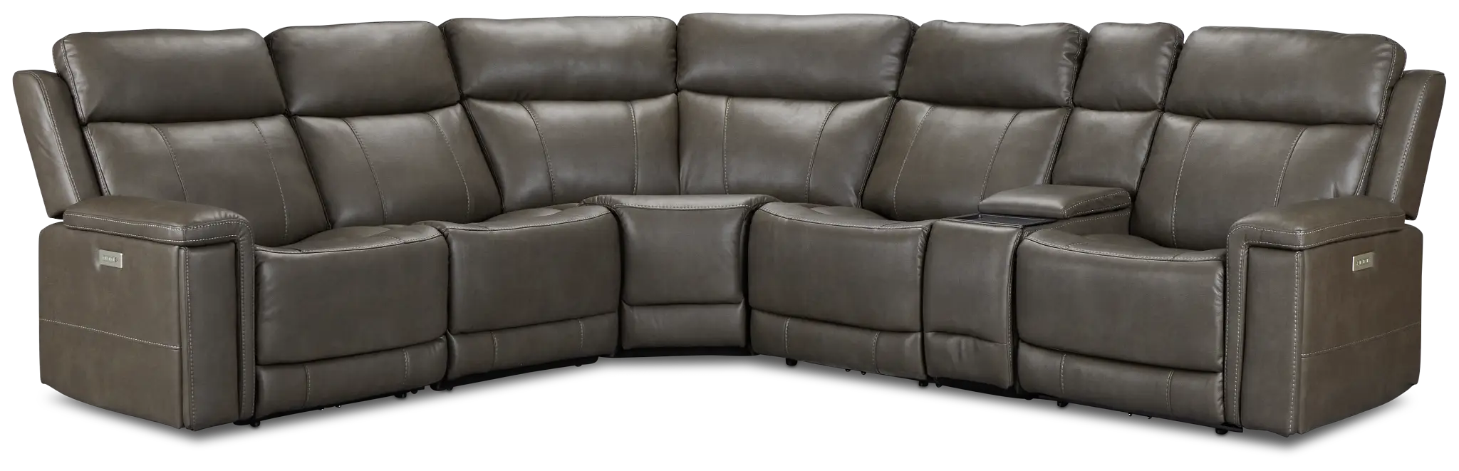 Jayden Gray Micro Medium Triple Power 2-arm Sectional Jayden Gray Micro Medium Triple Power 2-arm Sectional