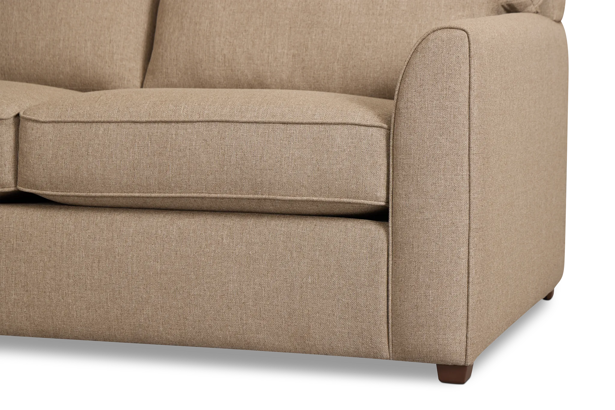 Tate Brown Fabric Small Two-arm Sectional