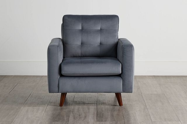 Mila Gray Velvet Chair