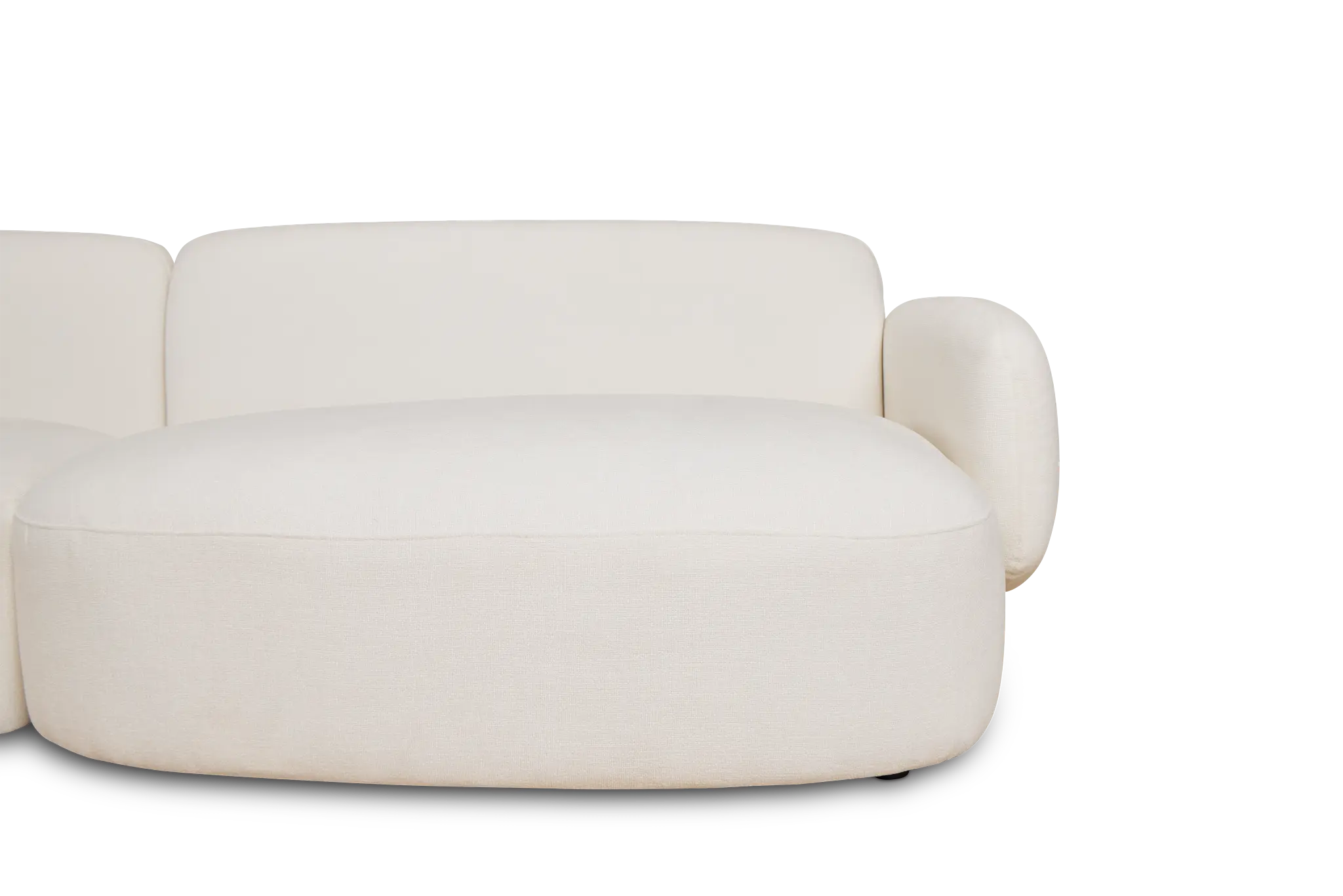 Halsey White Fabric Dual Cuddler Sectional Halsey White Fabric Dual Cuddler Sectional