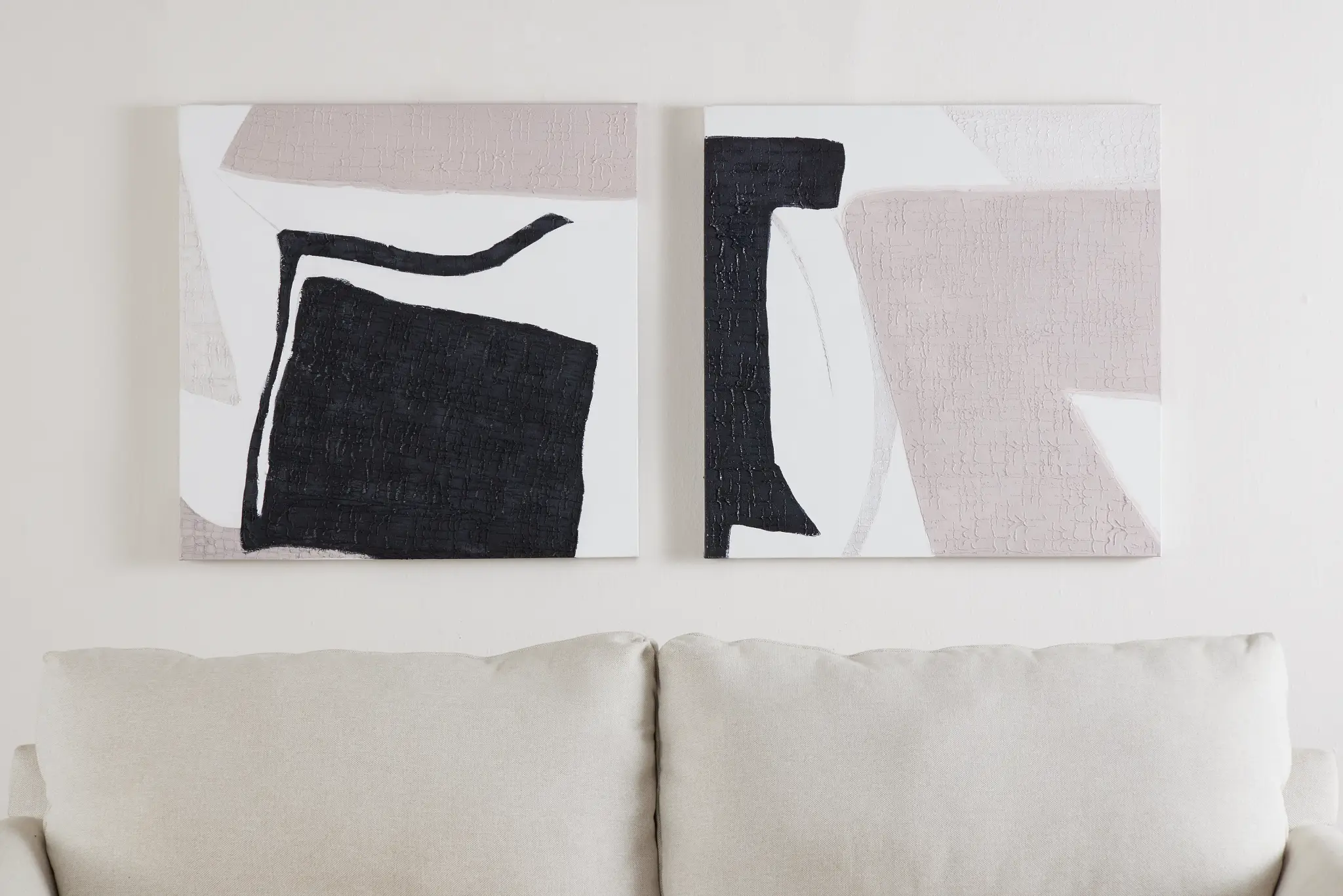 Dalia Light Beige Set Of 2 Canvas Wall Art Dalia Light Beige Set Of 2 Canvas Wall Art