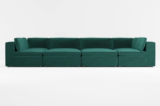 Destin Joya Green Velvet 8-piece Pit Sectional
