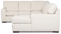 Sinclair Light Beige Fabric Right Chaise Memory Foam Sleeper Sectional