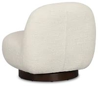 Aaliyah Dark Beige Fabric Swivel Accent Chair