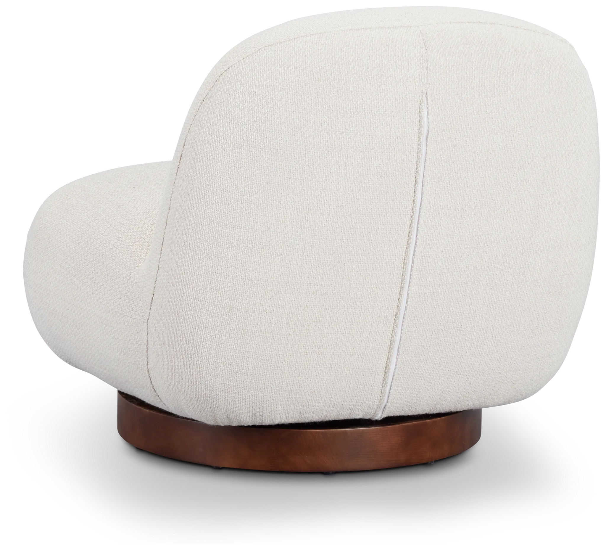 Aaliyah Dark Beige Fabric Swivel Accent Chair