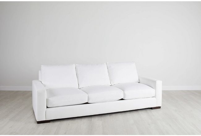 Edgewater Peyton White 96" Sofa W/ 3 Cushions