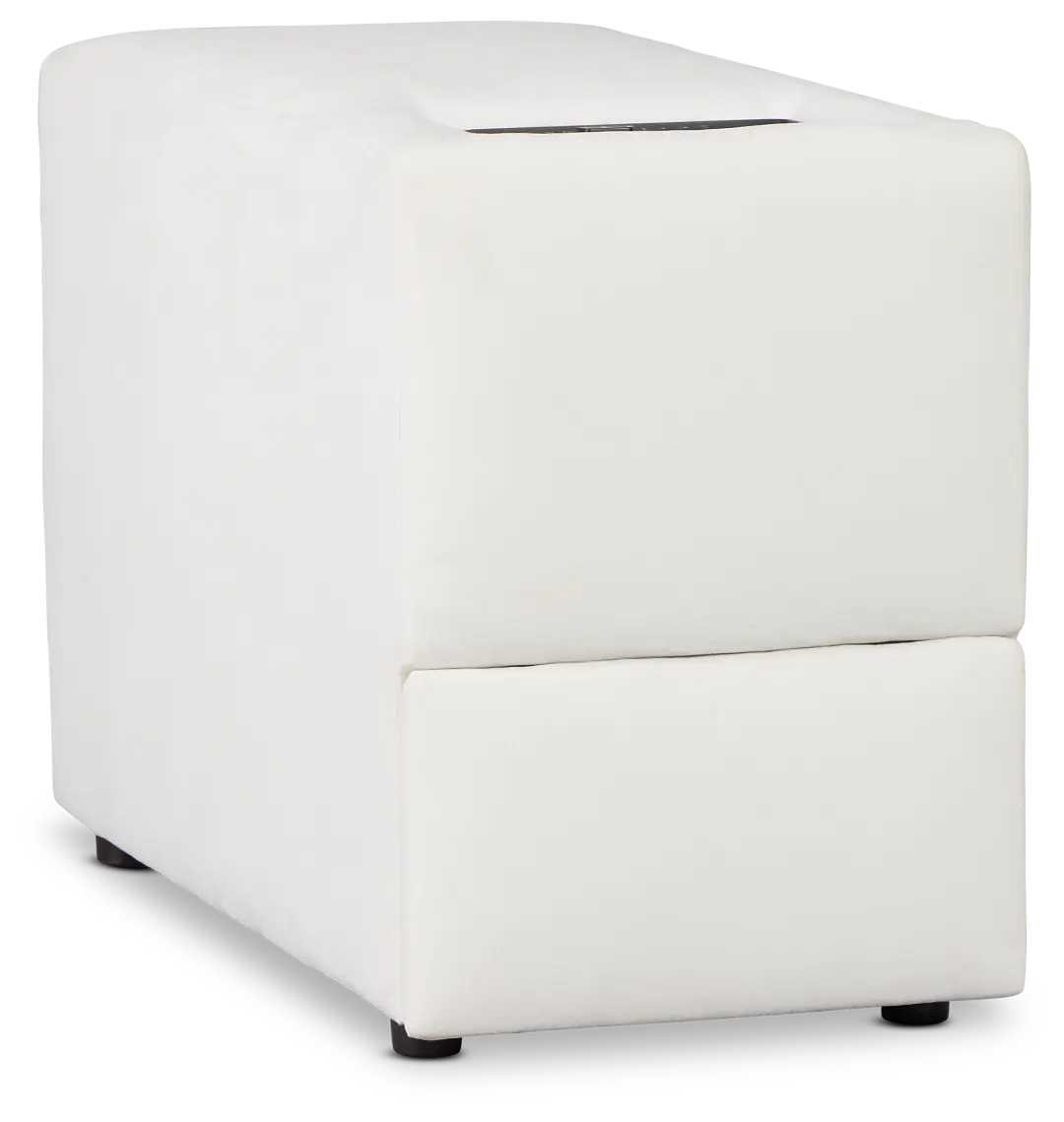 Citymod White Fabric Storage Console With Usb Citymod White Fabric Storage Console With Usb