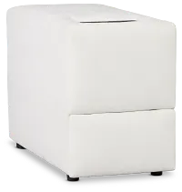 Citymod White Fabric Storage Console With Usb