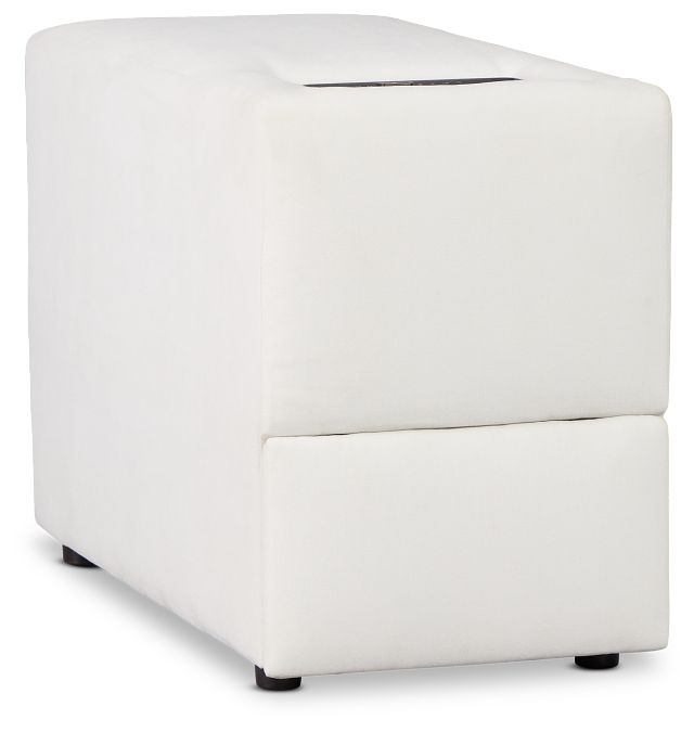 Citymod White Fabric Storage Console With Usb