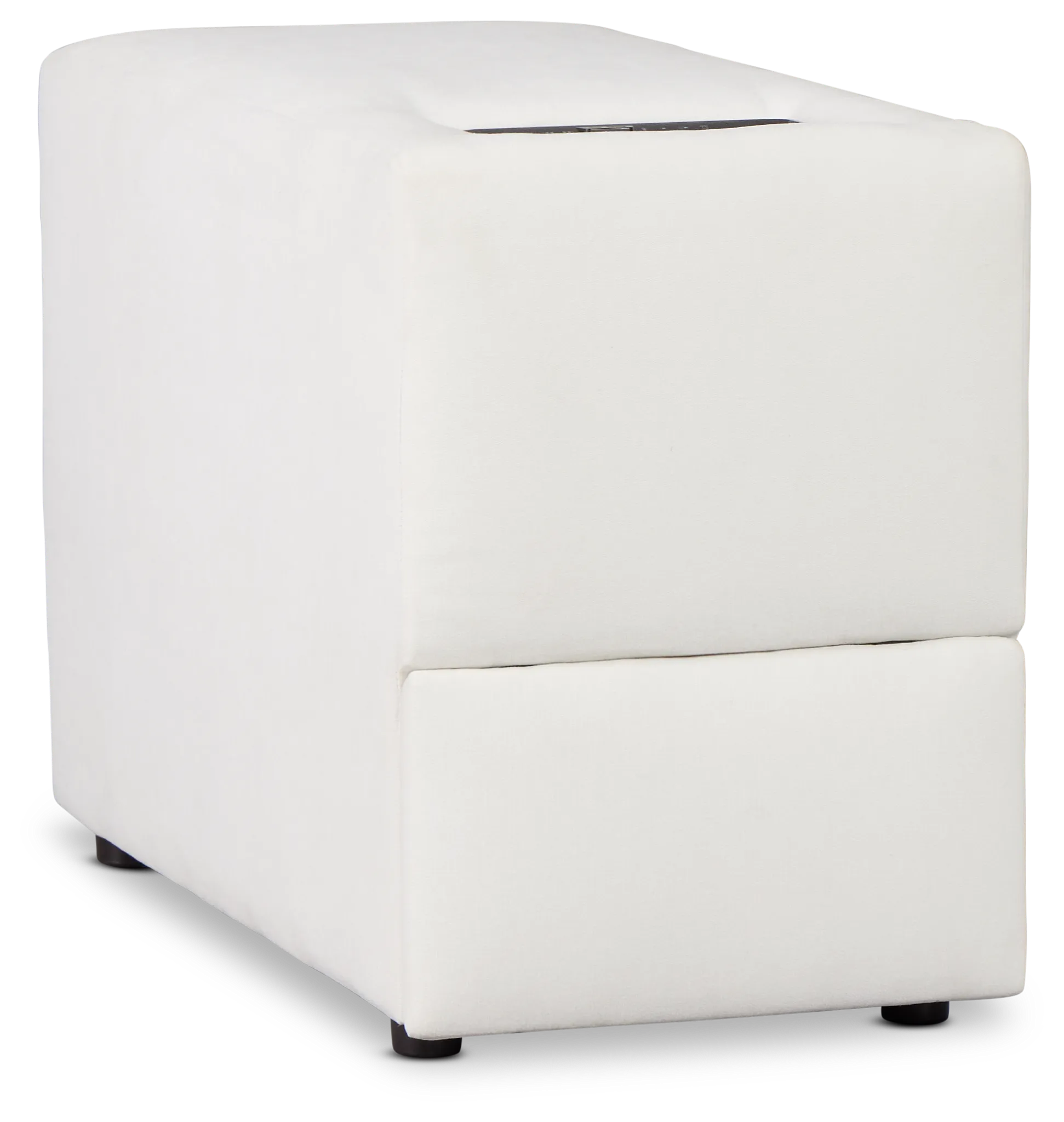Citymod White Fabric Storage Console With Usb