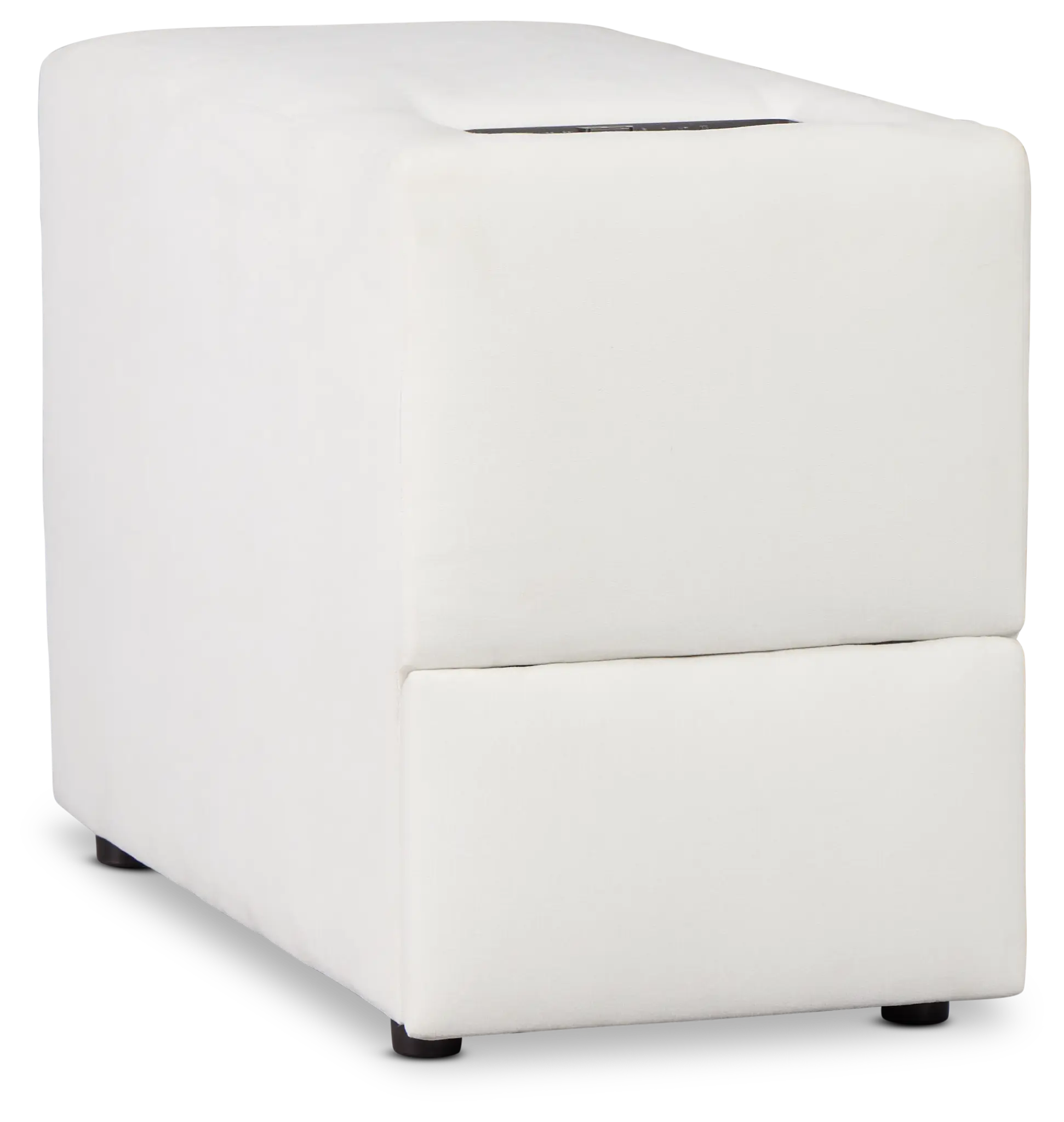 Citymod White Fabric Storage Console With Usb Citymod White Fabric Storage Console With Usb